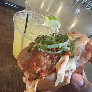 Meatball Slider &amp; Margarita