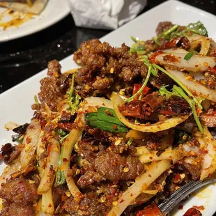 B17. Sliced Lamb with Cumin Sauce