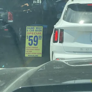 They offered hand car wash but they&apos;re to busy to do so??
