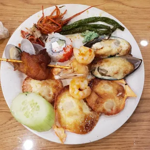 a plate of food on a table