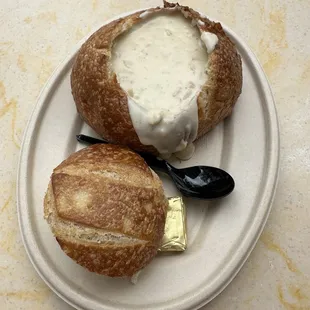 Clam Chowder bread bowl