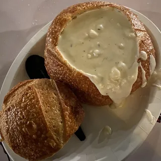 Soup in Sourdough Bread Bowl