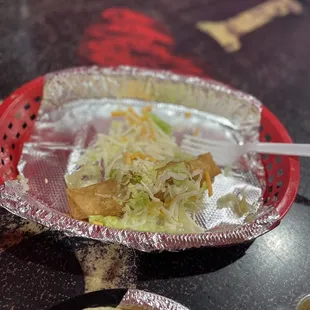 a plate of food on a table