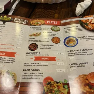 Inside of menu