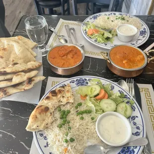 Butter chicken and Chicken Tikka Masala lunches