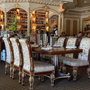 the dining room of a hotel