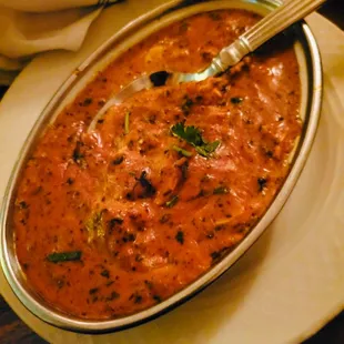 Crab Tikka masala w/ added shrimp