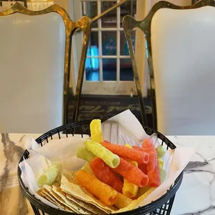 Pre-meal snacks that were given.