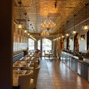 I can say the interior of this restaurant is the best part of today.