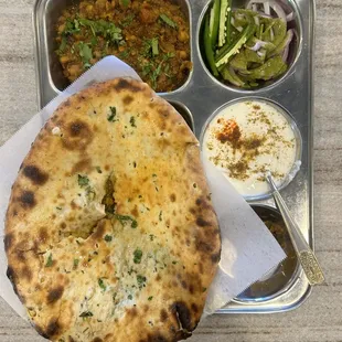 Amritsari Kulcha thali