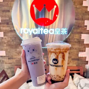 Tarp Milk Tea &amp; Brown Sugar milk tea ( both with crystal boba)
