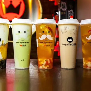 a variety of drinks