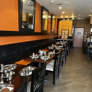 the dining area of a restaurant