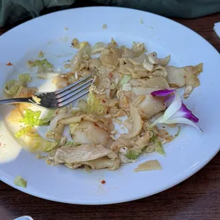 Pad see ew with soy sauce i added after