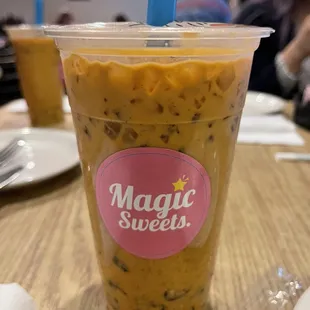 Thai Tea with Brown Sugar Jelly