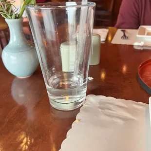 Empty water only 2 tables in the whole restaurant