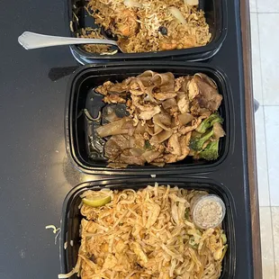 Pineapple Fried Rice, Pad See Ew, Pad Thai