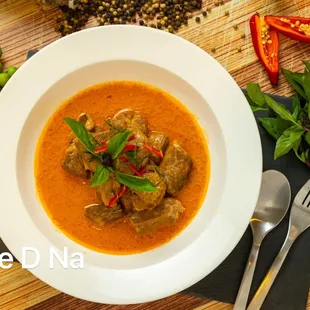 Beef panang curry