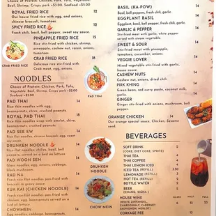 the menu