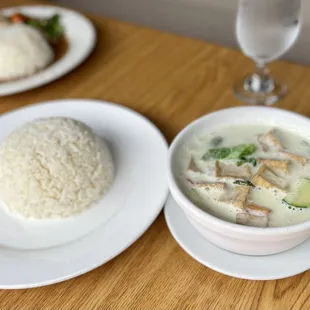 Green curry with tofu