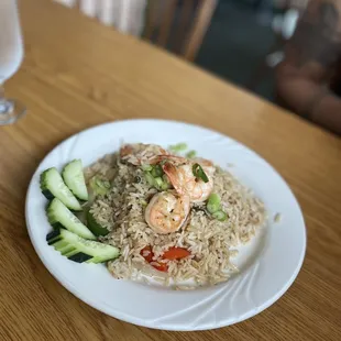 Royal thai fried rice with shrimp