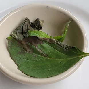 Basil brought to table