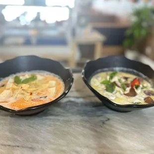 Red curry and Green curry