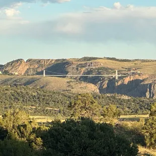 View of the royal gorge bridge one evening from the camp.