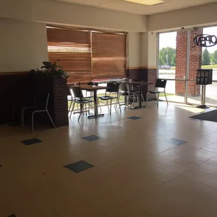 the inside of a restaurant