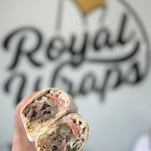 Beef shawarma wrap