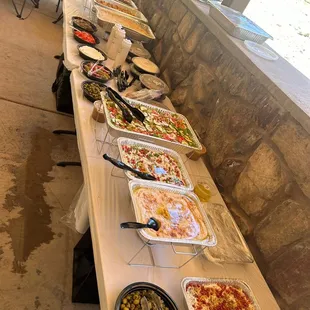 The fabulous Royal Wraps spread at our community picnic