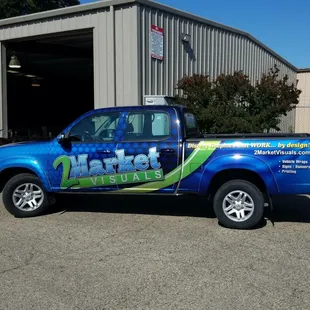 A wrap we installed for 2 market visuals work truck
