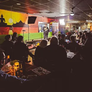 Full house at the Denton Laughs comedy night at Royal YUM.