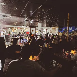 Full house at the Denton Laughs comedy night at Royal YUM.