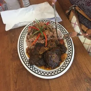 a plate of food on a table