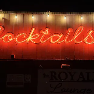 Classic Cocktails sign outside the bar