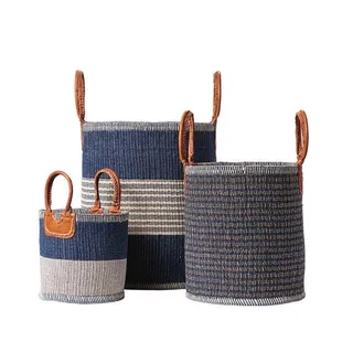 three baskets with handles