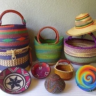 a variety of baskets