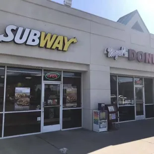 Out side next to subway