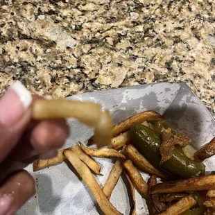 Barely cooked fries