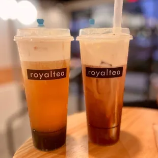 Peach Oolong Cheese Mousse Tea W/ Boba