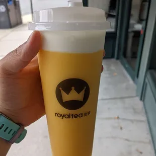 Mango cheese tea