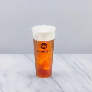 Peach oolong tea with signature cheese
