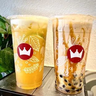 Passion Juice Kumquat Honey Greentea and Hokkaido Milk Tea