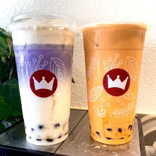Cheese Cream Taro Latte Cheese Cream and Thai Milk Tea