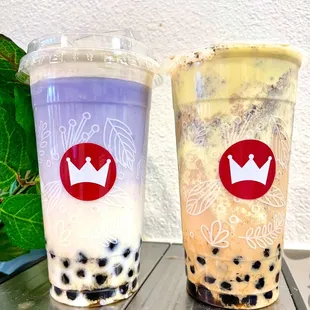 Taro Latte with Cheesecream and Cake Cream Oreo Milk Tea