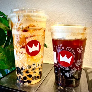 Black Tiger Brûlée Milk Tea and Cheesecream Black Tea
