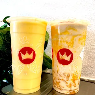 Royal Mango Smoothie and Mango Milk Tea