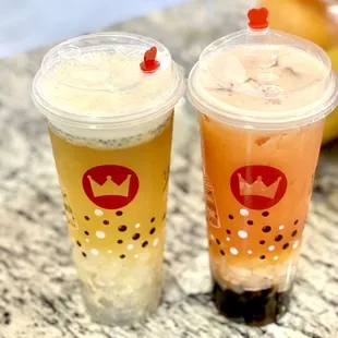 Yakul Lychee Tea and Strawberry Orange Lychee Oolong Tea