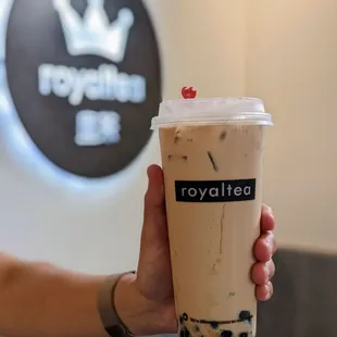 the royal three with boba ($5.50)